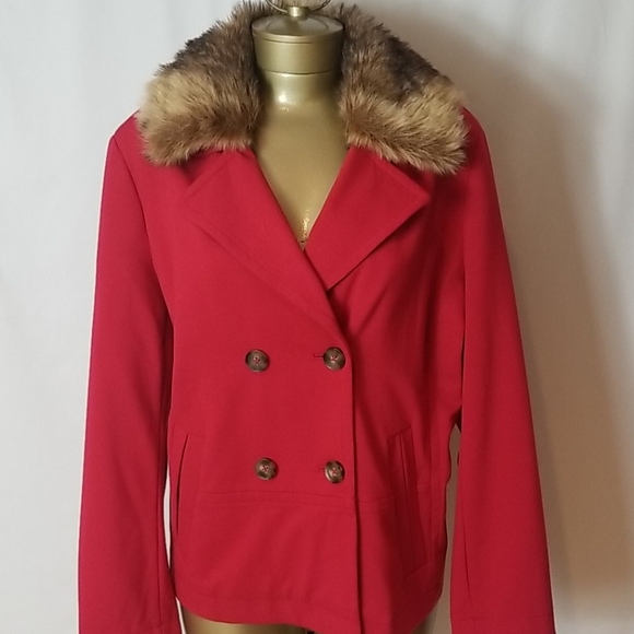 Chico's Jackets & Blazers - CHICO'S FUR COLLAR JACKET